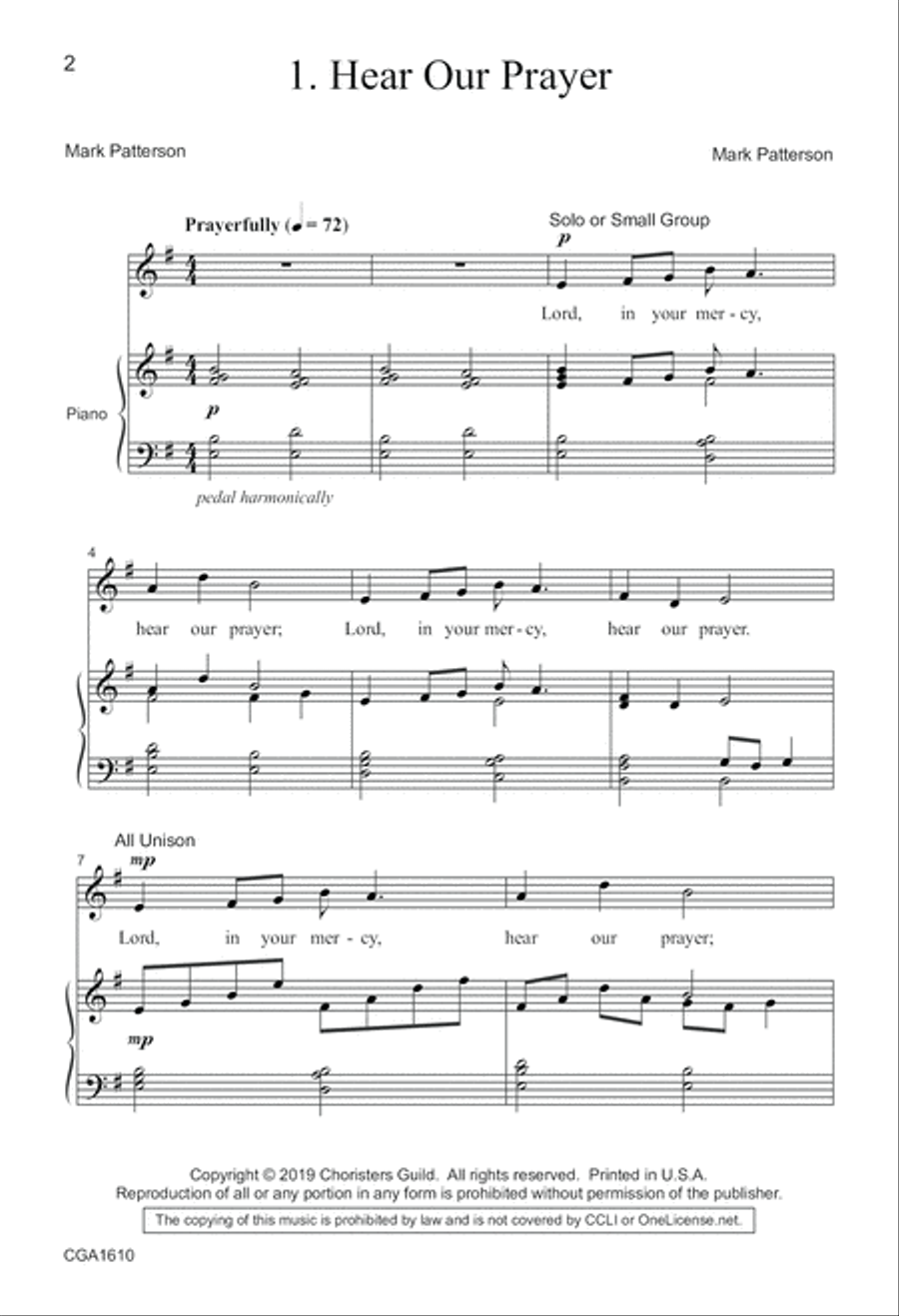 Hear Our Prayer: A Trilogy for Lent & Holy Week - Unison/Two-part Unison Choir scores gallery preview page 2