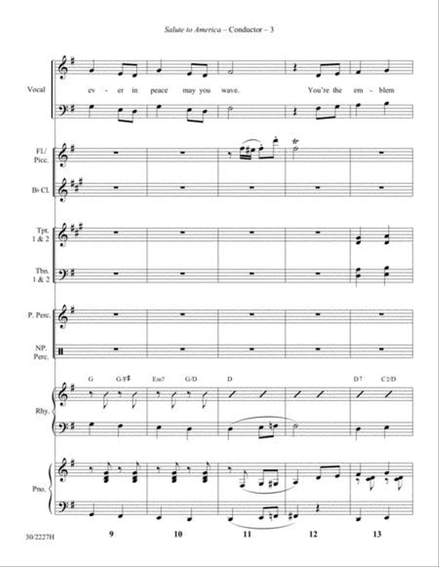 Salute to America - Instrumental Score and Parts Clarinet scores gallery preview page 4