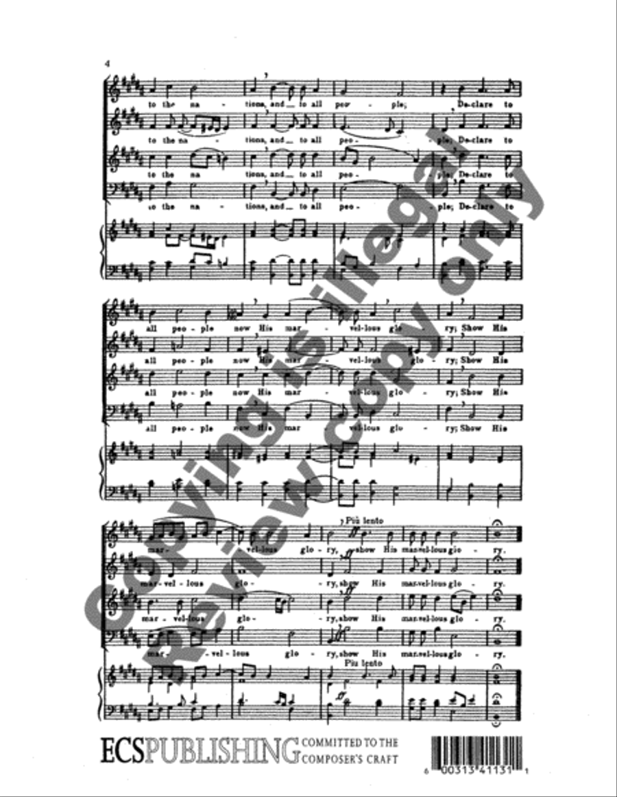 O Sing Unto the Lord O Sing Unto the Lord 4-Part scores gallery preview page 6