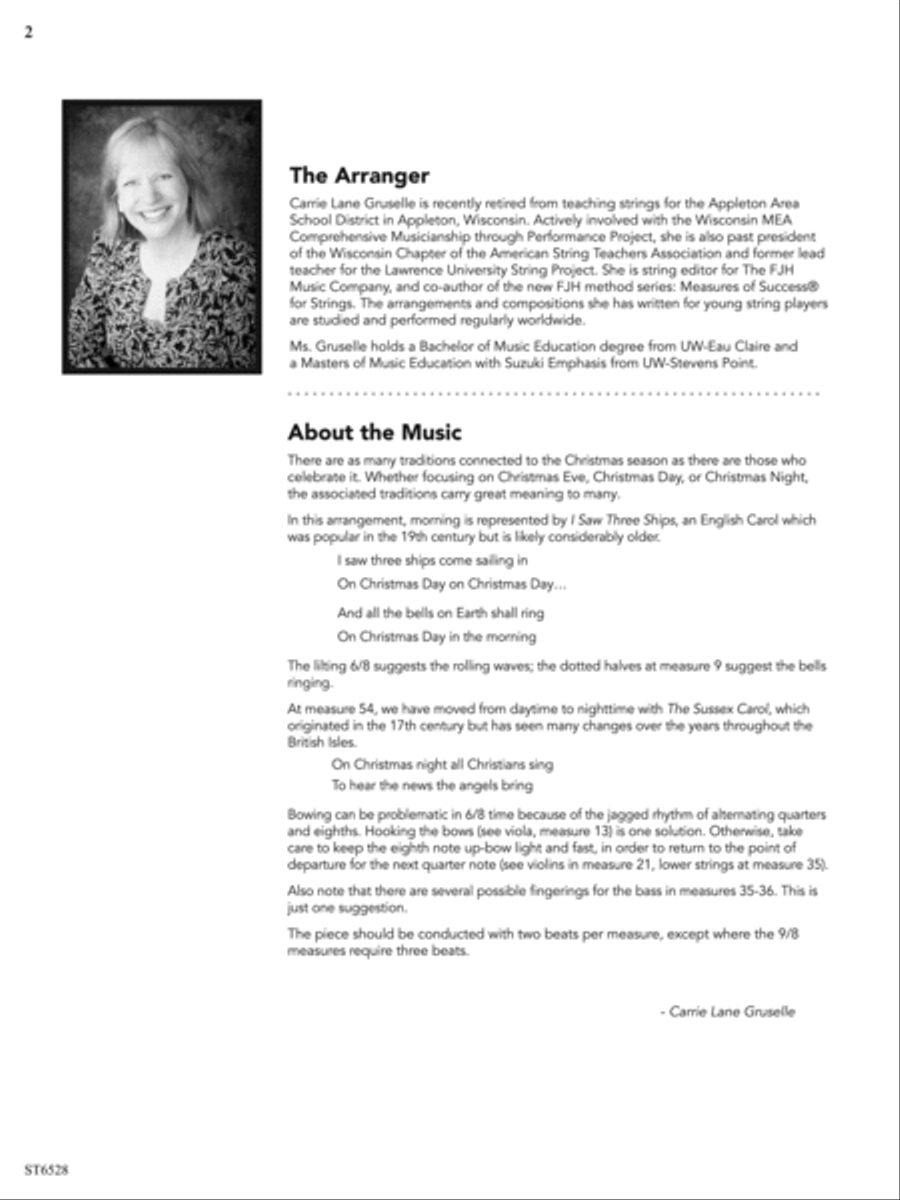 Christmas Day, Christmas Night (I Saw Three Ships - Sussex Carol): Score String Orchestra scores gallery preview page 2