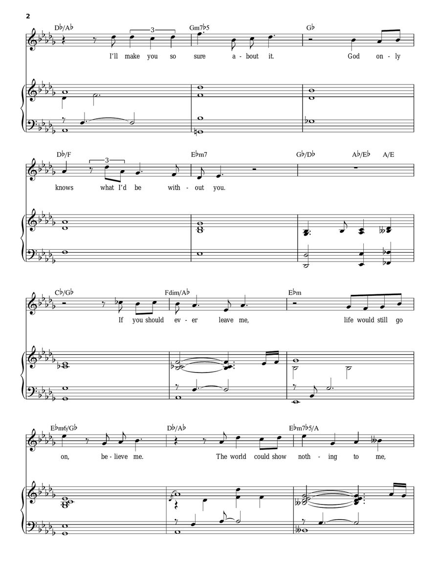 God Only Knows Piano, Vocal scores gallery preview page 2