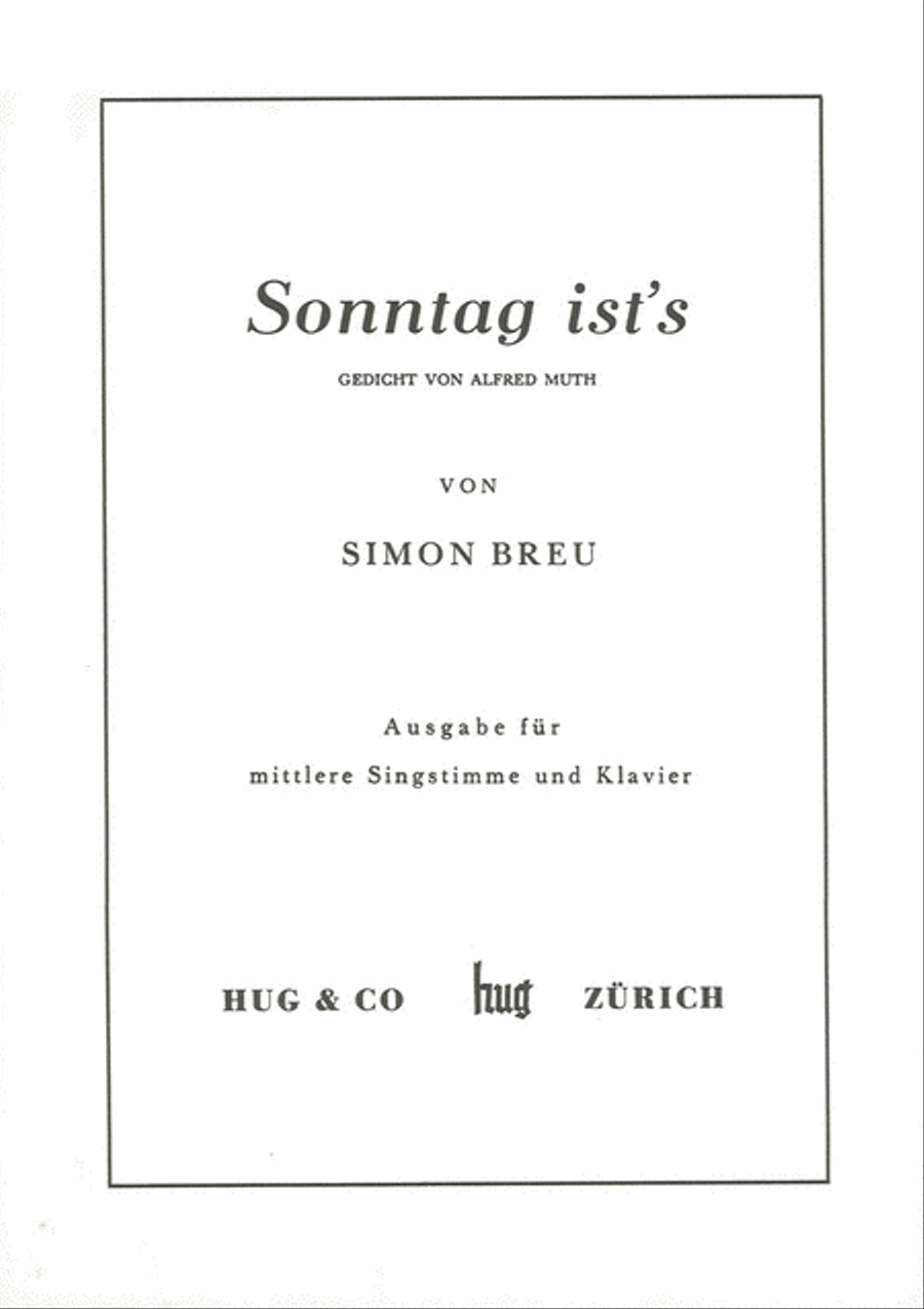 Sonntag ist s Voice Solo scores gallery preview page 1