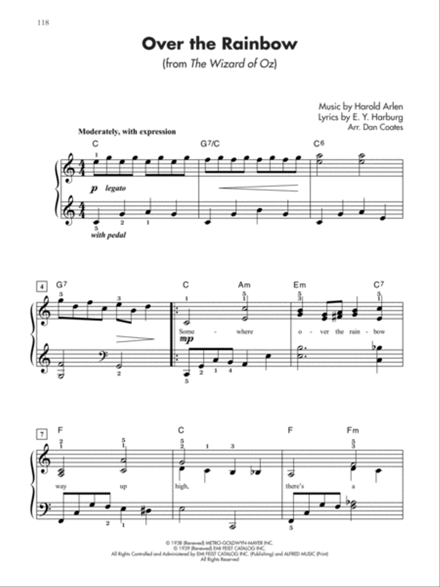 Alfred's Top 50 Songs from the Warner Bros. Film Collection Easy Piano scores gallery preview page 5