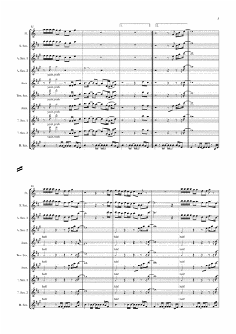 Kung-fu Woodwind Quintet scores gallery preview page 5