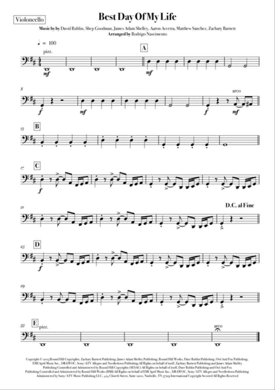 Best Day Of My Life String Quartet scores gallery preview page 4
