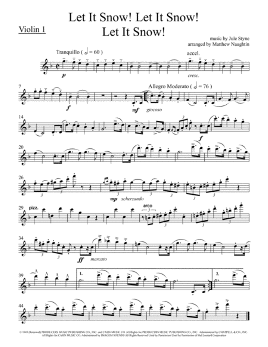 Let It Snow! Let It Snow! Let It Snow! String Orchestra scores gallery preview page 5