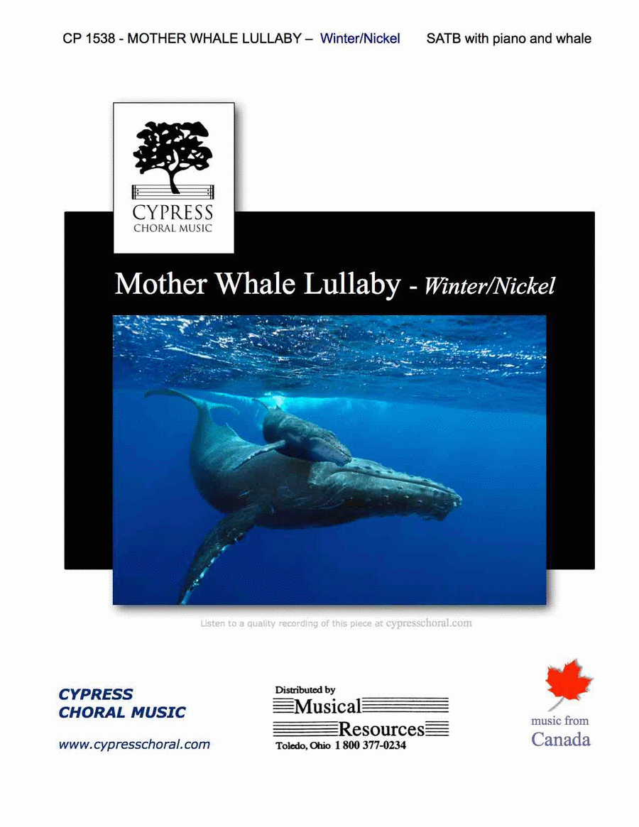 Mother Whale Lullaby 4-Part scores gallery preview page 1