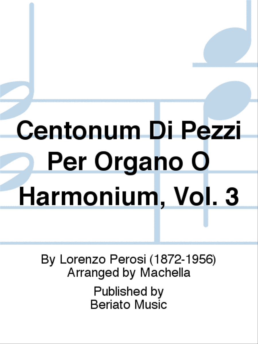 Centonum Di Pezzi Per Organo O Harmonium, Vol. 3 Harmonium scores gallery preview page 1