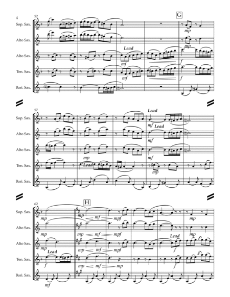 Maria, Mari! (Oh Marie) for Saxophone Quartet SATB or AATB) image number null