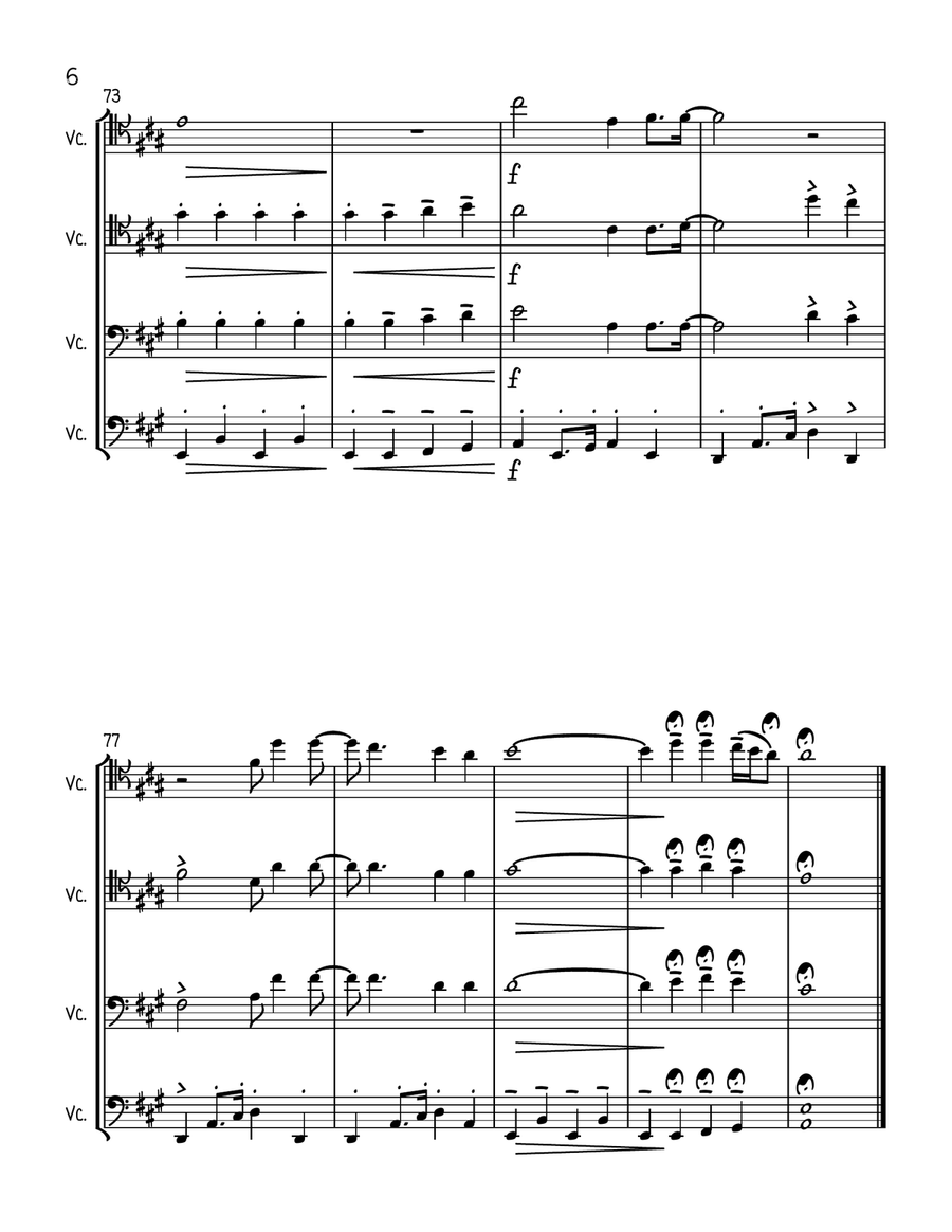 Sweet Caroline Cello scores gallery preview page 6