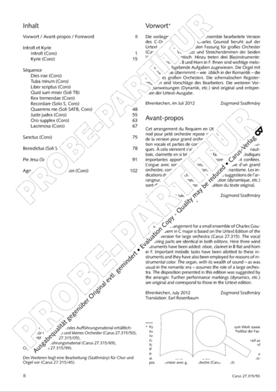 Requiem in C major 4-Part scores gallery preview page 3