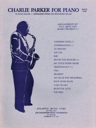 Charlie Parker For Piano Solo Book 1