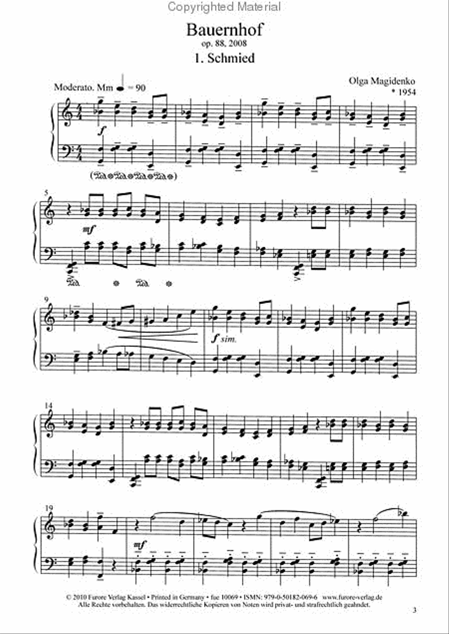 Bauernhof Piano Solo scores gallery preview page 2