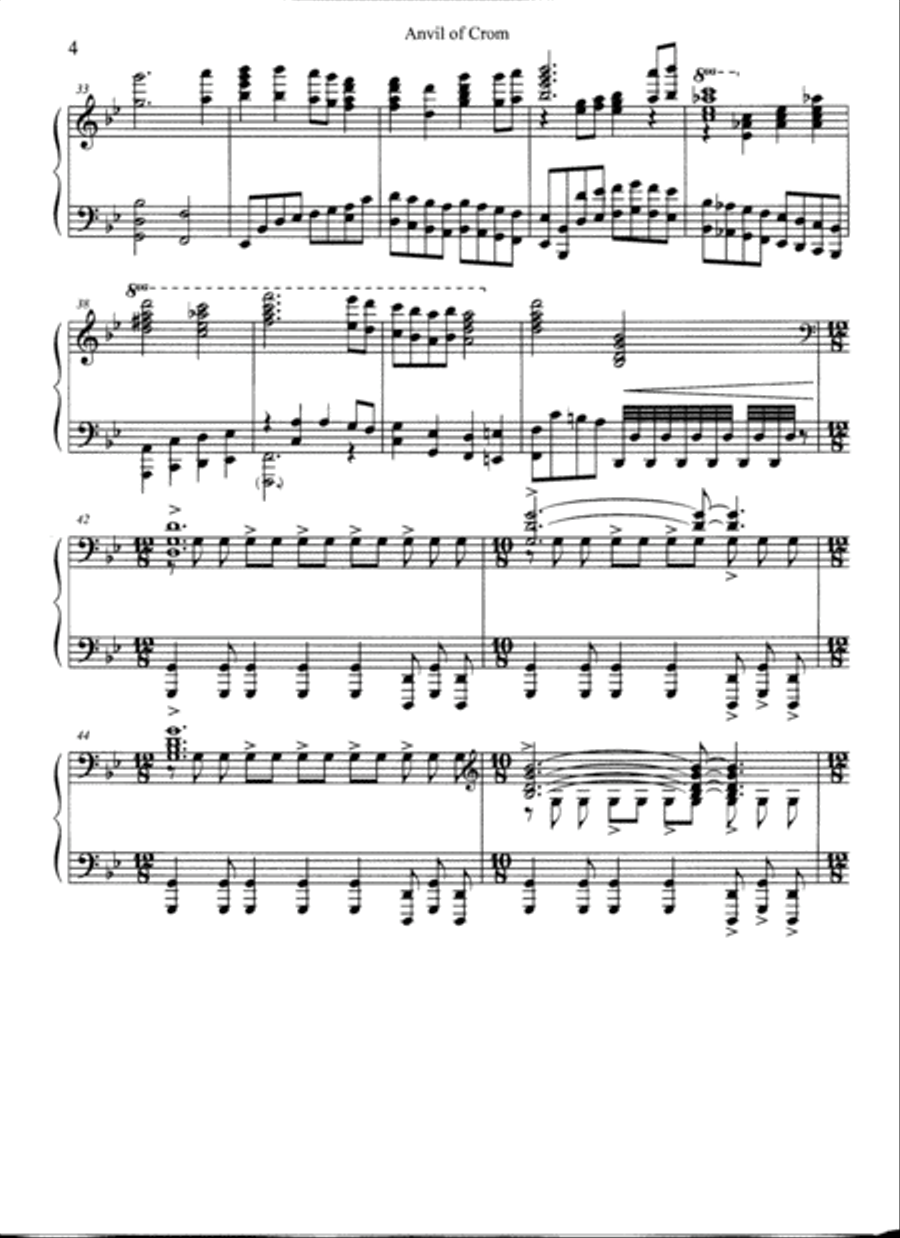 Anvil Of Crom Piano Solo scores gallery preview page 4