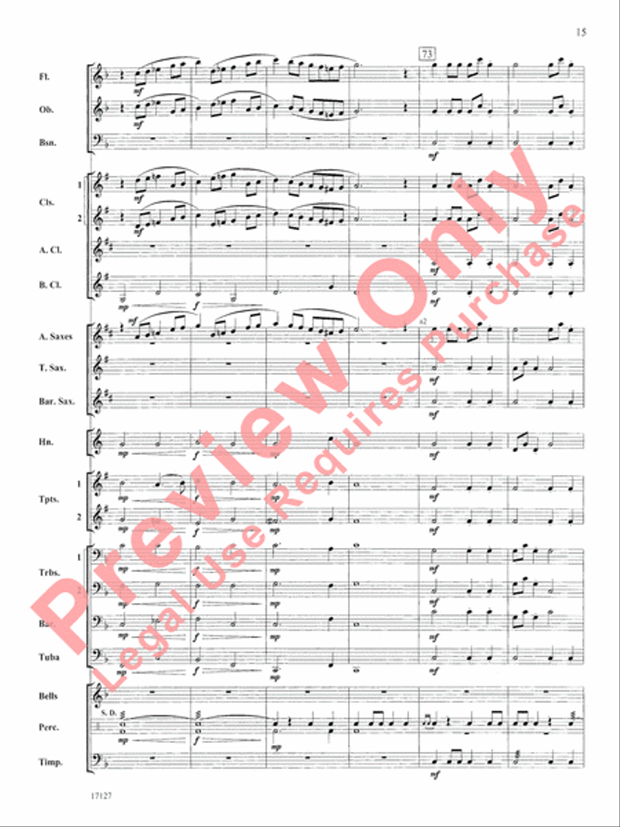 The Earl of Oxford's March Concert Band scores gallery preview page 16