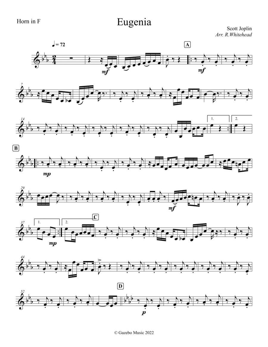 Eugenia Eugenia Brass Ensemble scores gallery preview page 1