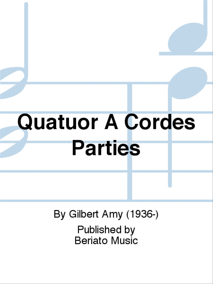 Quatuor A Cordes Parties Quatuor A Cordes Parties Score scores gallery preview page 1