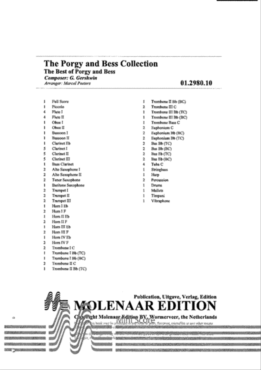 The Porgy and Bess Collection Concert Band scores gallery preview page 4