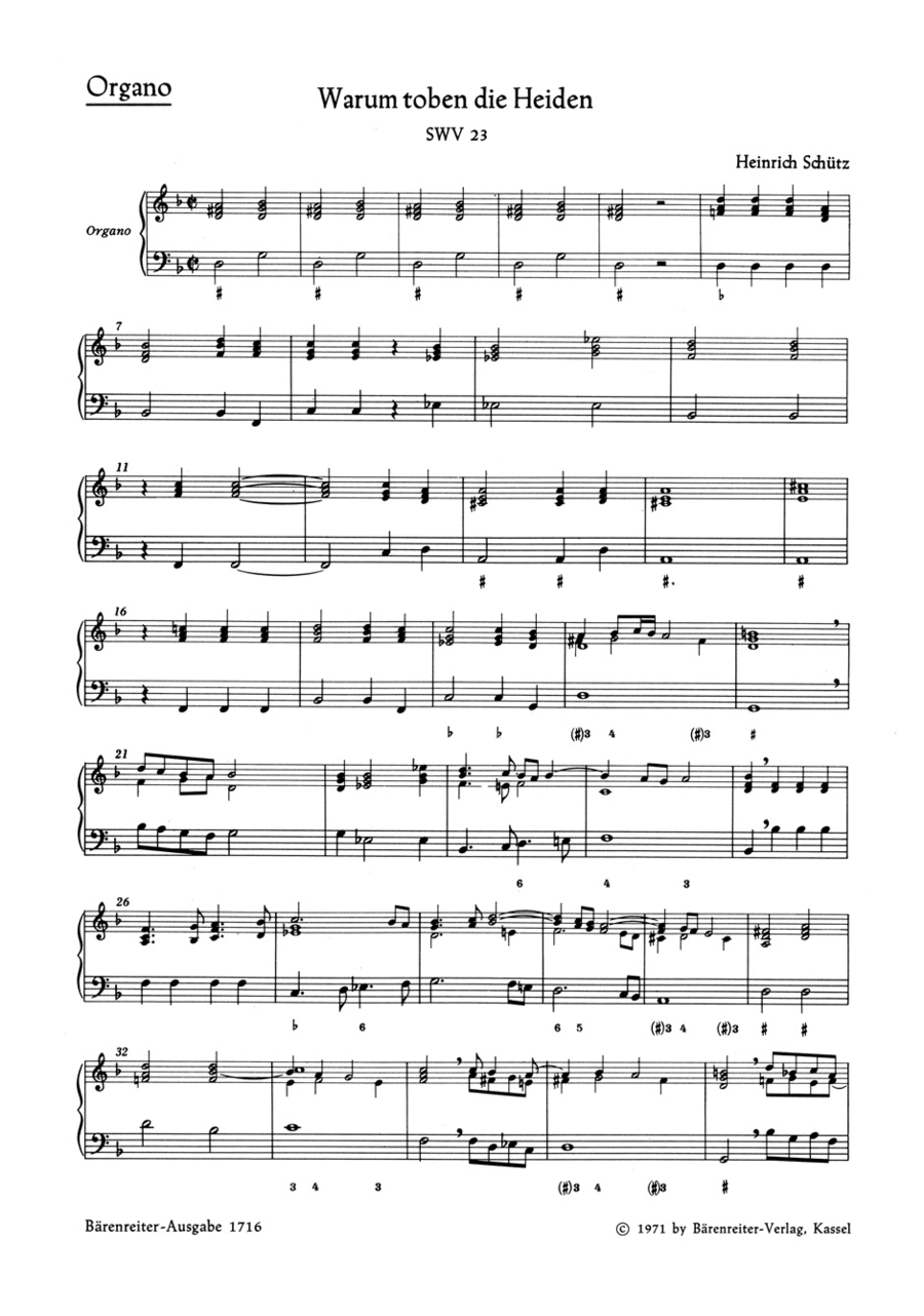 Warum toben die Heiden SWV 23 Choir scores gallery preview page 1