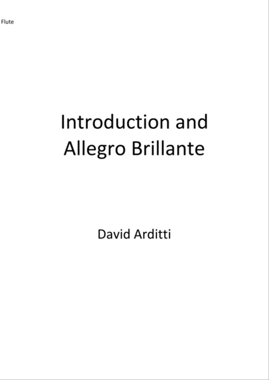Introduction and Allegro Brillante Flute scores gallery preview page 1