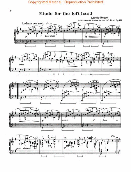Piano Music for 1 Hand