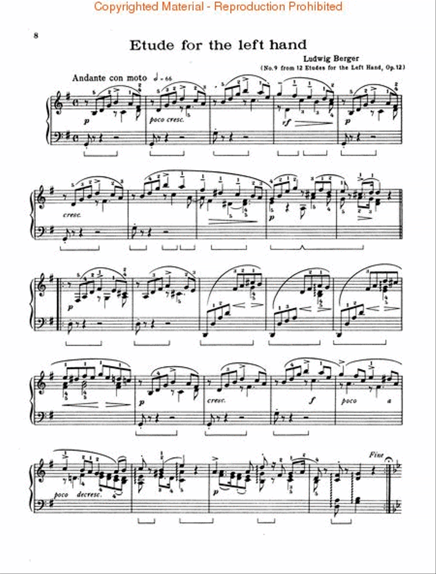 Piano Music for 1 Hand Piano Music for 1 Hand Piano Solo scores gallery preview page 3