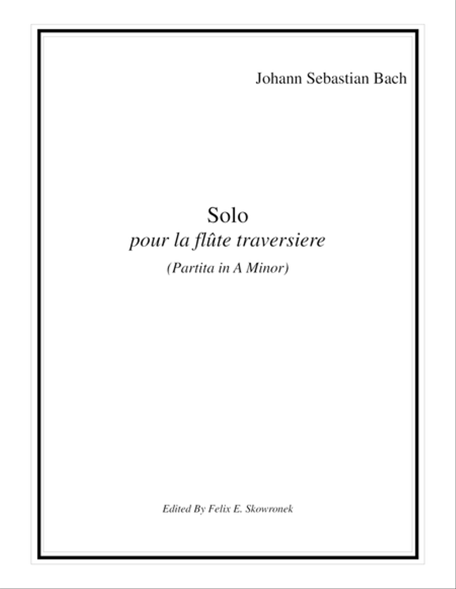 Sonata in A Minor for Flute (unaccompanied) Woodwind Duet scores gallery preview page 1