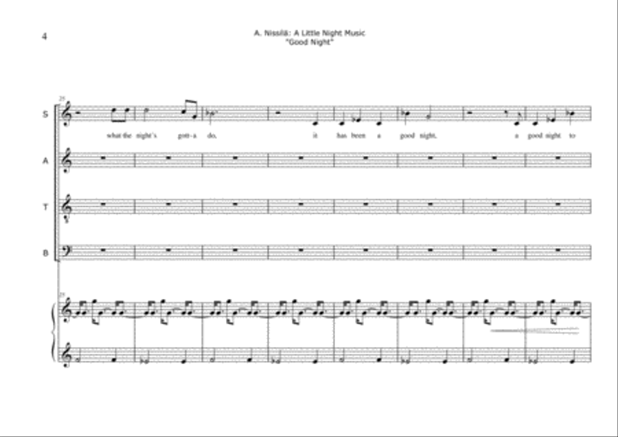 A Little Night Music A Little Night Music 4-Part scores gallery preview page 4