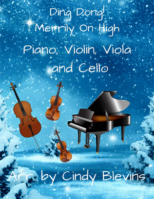 Book cover for Ding Dong! Merrily On High, for Violin, Viola, Cello and Piano