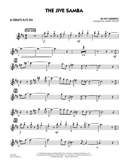 The Jive Samba - Alternate Alto Sax
