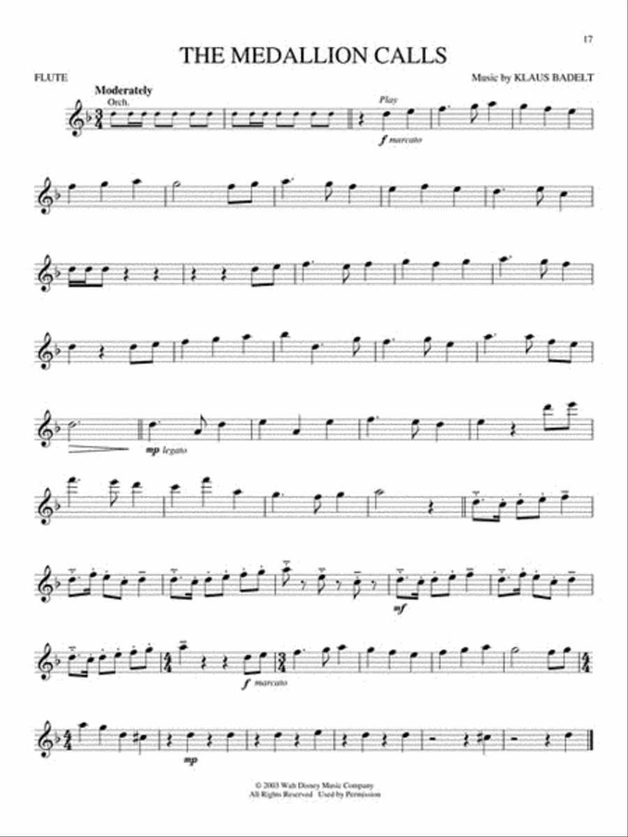 Pirates of the Caribbean Flute Solo scores gallery preview page 3