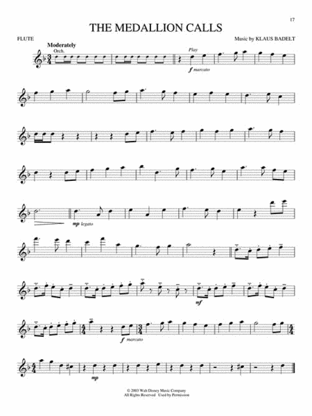 Pirates of the Caribbean by Klaus Badelt Flute Solo - Sheet Music