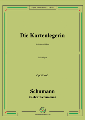 Book cover for Schumann-Die Kartenlegerin,Op.31 No.2,in G Major