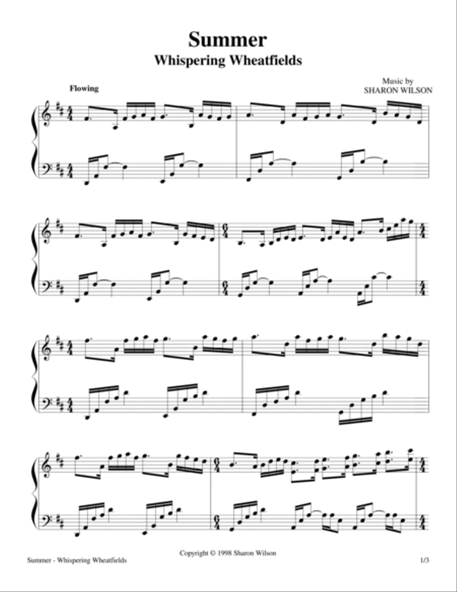 SUMMER: Whispering Wheatfields Piano Method scores gallery preview page 2