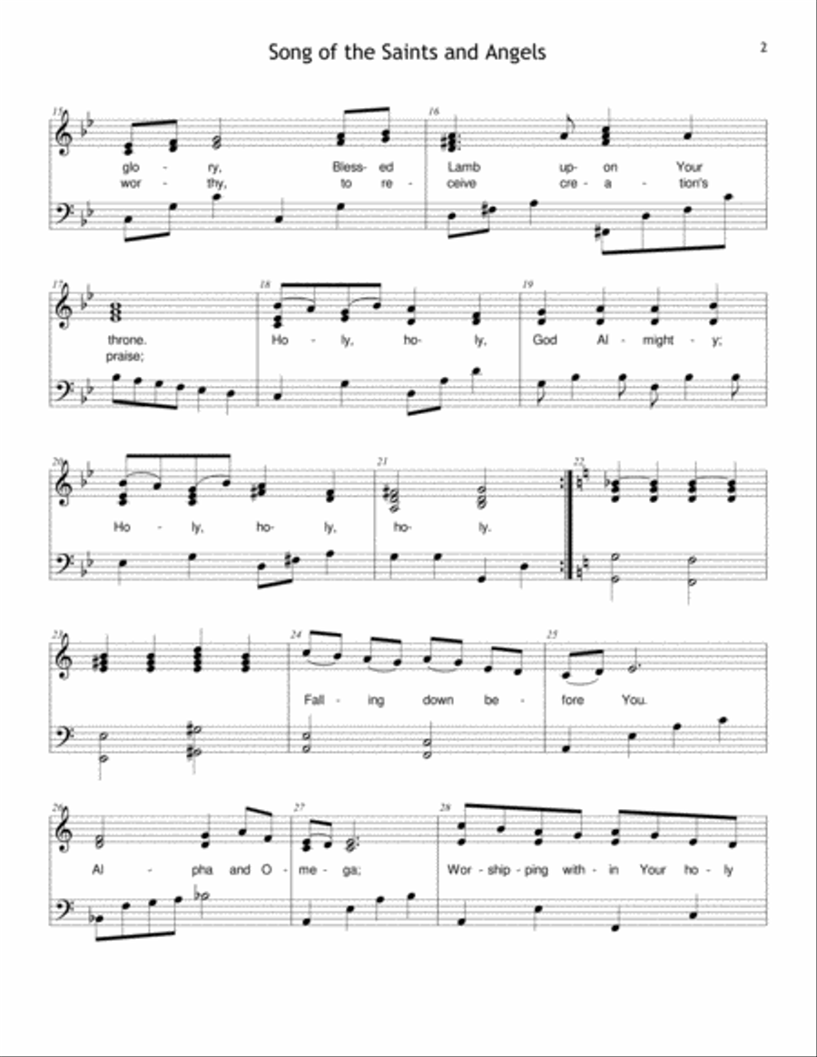 Song of the Saints and Angels Voice scores gallery preview page 2
