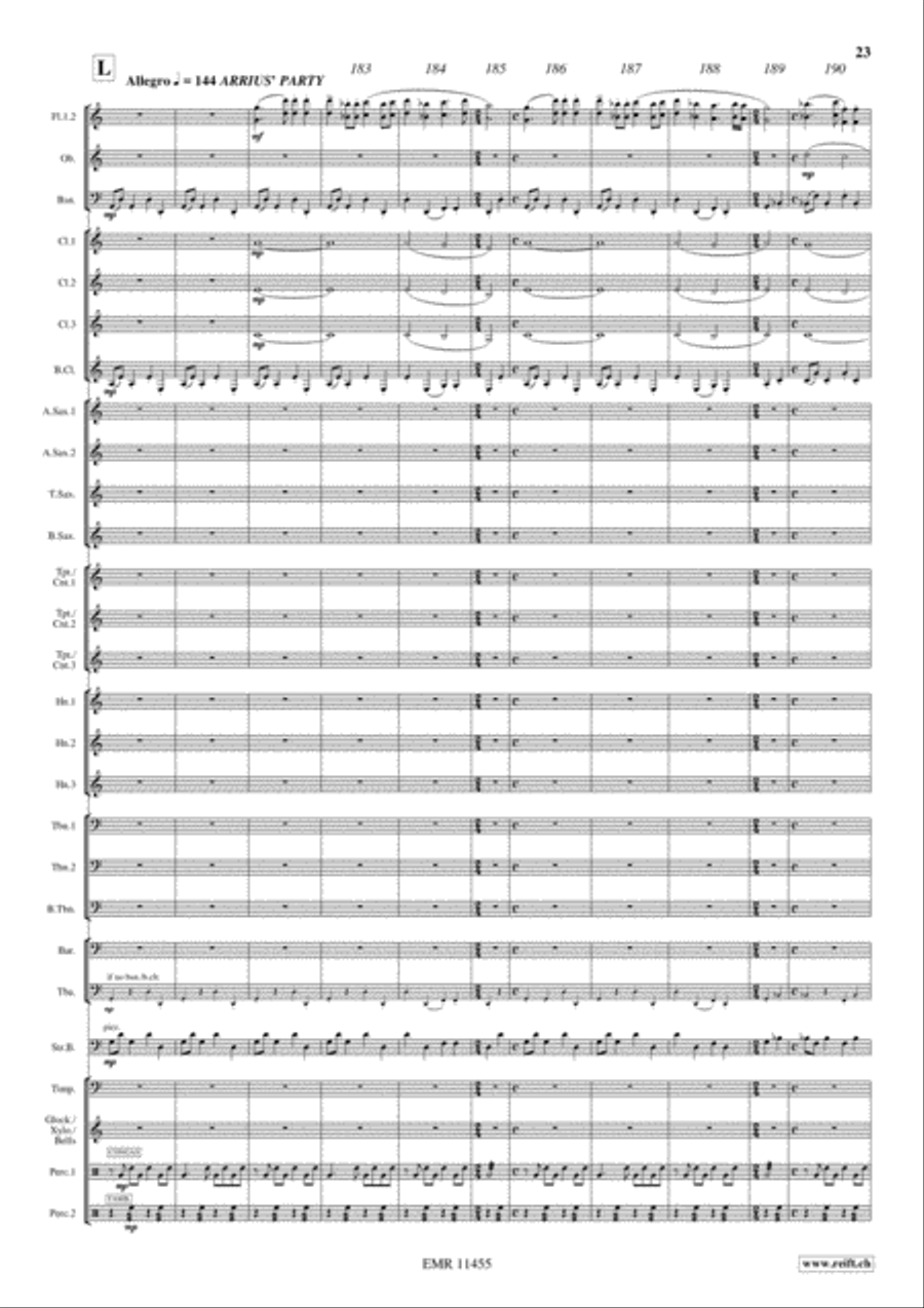 Ben Hur Suite Concert Band scores gallery preview page 24