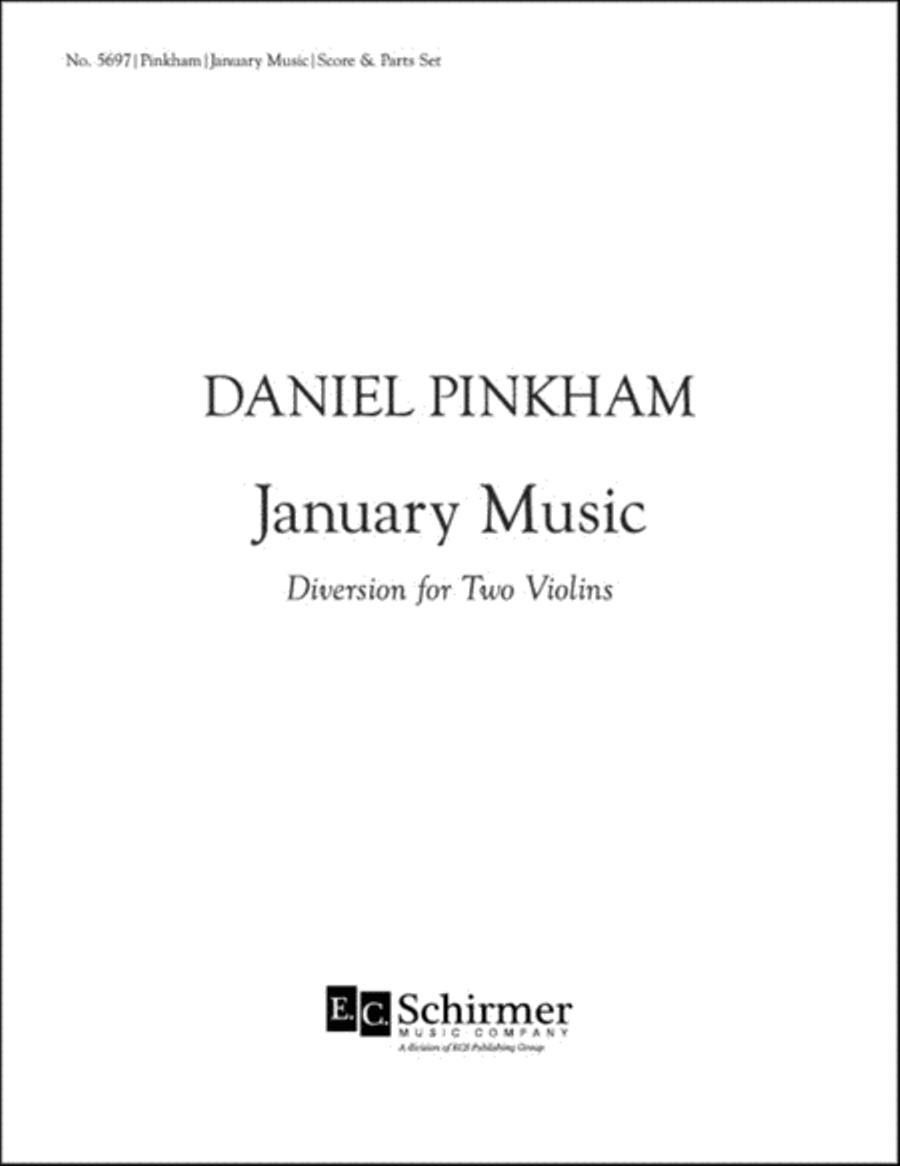January Music by Daniel Pinkham Violin - Sheet Music