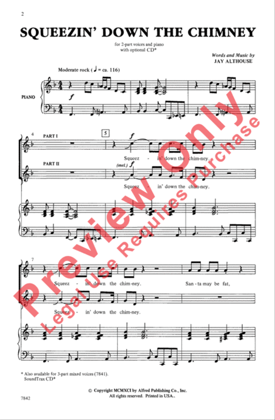 Squeezin' Down the Chimney 2-Part scores gallery preview page 2