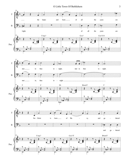 O Little Town Of Bethlehem (Duet for Tenor and Bass Solo) image number null