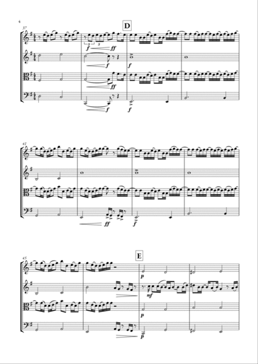 Take Me To Church String Quartet scores gallery preview page 4
