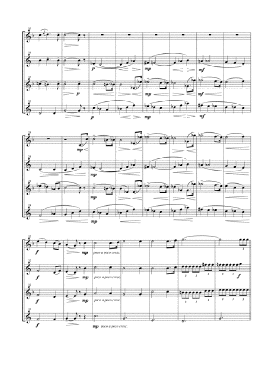 The Pilgrim's Chorus for Saxophone Quartet Saxophone Quartet scores gallery preview page 4