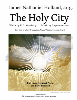 The Holy City for Solo Bb Trumpet (or Duet) and Piano accompaniment (Key of Bb)