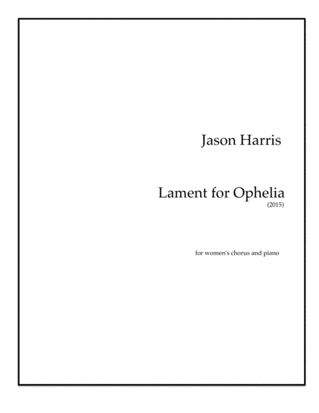 Lament for Ophelia SSAA and piano image number null