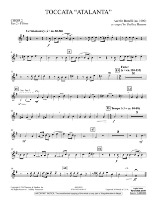 Toccata ("Atalanta") - Choir 2-Pt 2-F Horn