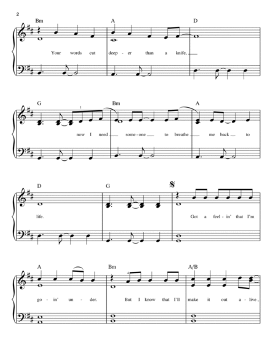Stitches Easy Piano scores gallery preview page 2