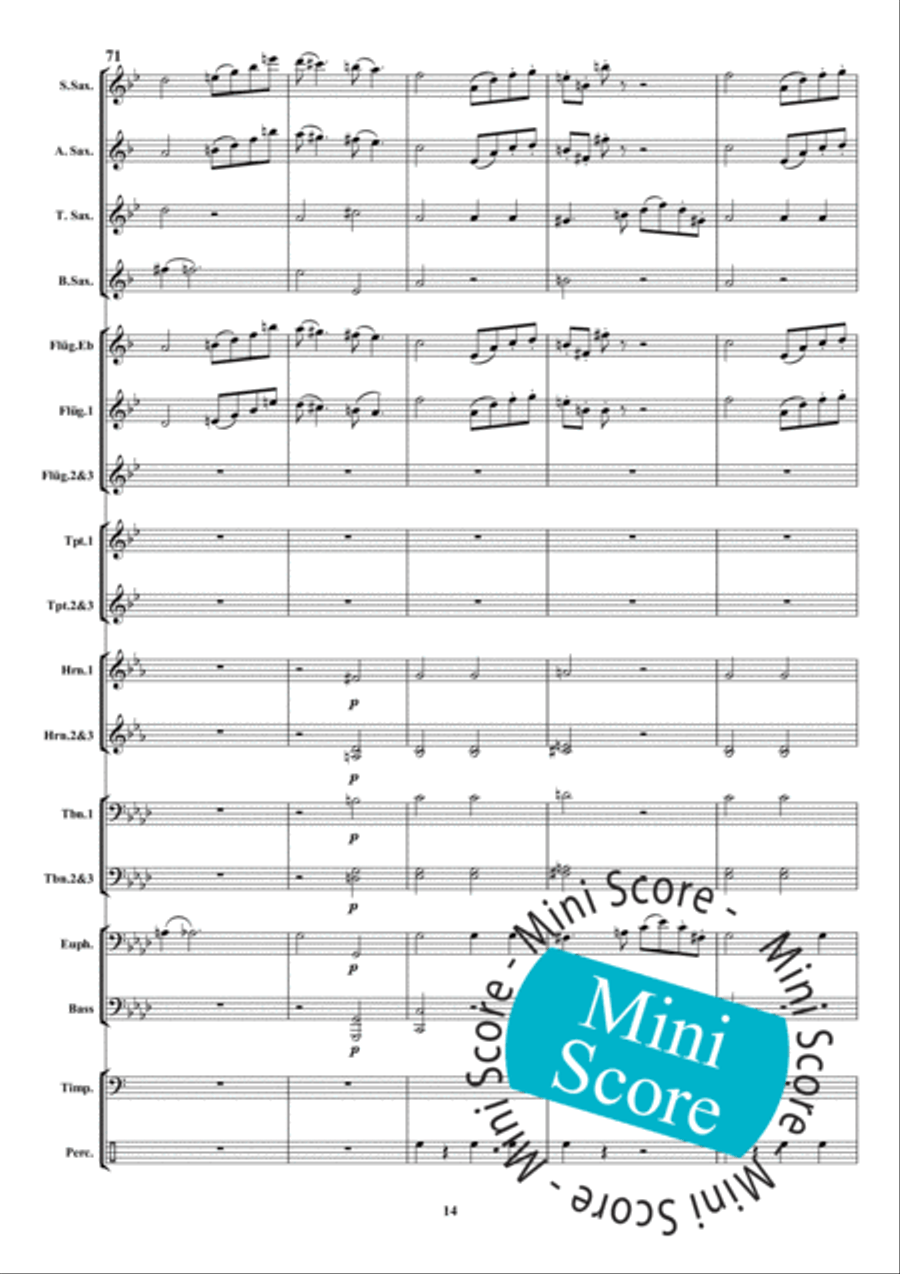 Danse des Sauvages Fanfare Band scores gallery preview page 20