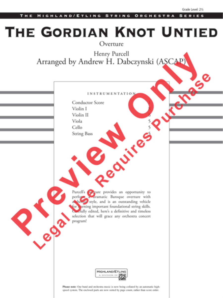 The Gordian Knot Untied The Gordian Knot Untied String Orchestra scores gallery preview page 2