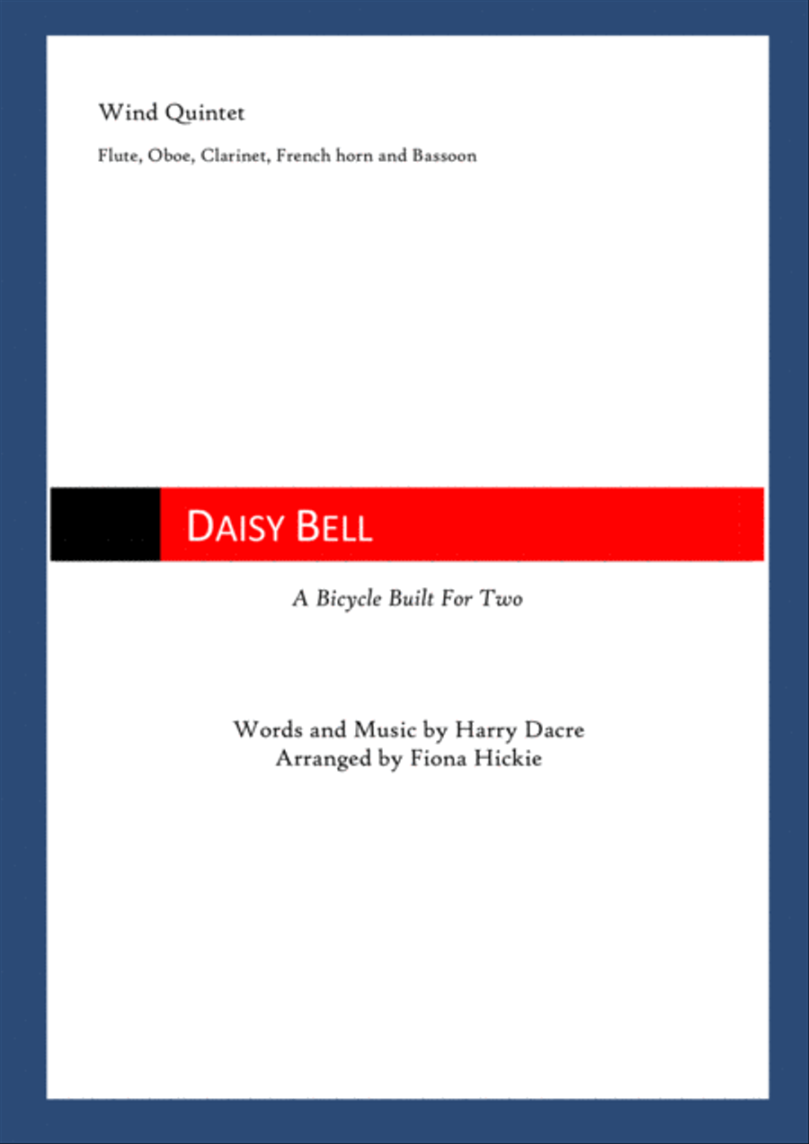 Daisy Bell (A Bicycle Built For Two): Wind Quintet Woodwind Quintet scores gallery preview page 1