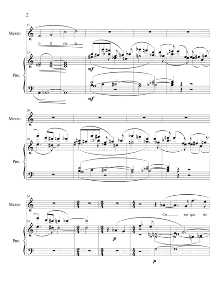 Maurizio Balzola: COME QUESTO VUOTO (ES-20-113) per mezzosoprano e pianoforte
