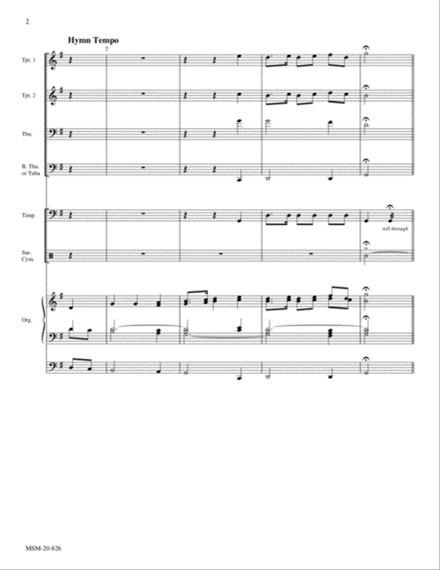 O Worship the King Choir scores gallery preview page 2